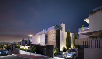 resa estates 11 villas Santa eulalia ibiza private pools render house night photo .jpg